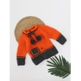 thumbnail image 1 of Woonie Handmade Full Sleeves Pocket Detailing Draw String Sweater-Orange, 1 of 4