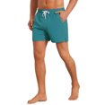 thumbnail image 4 of INSPIRE CHIC Men's Summer Elastic Waist Solid Board Shorts with Pockets 32 Lake Blue, 4 of 4
