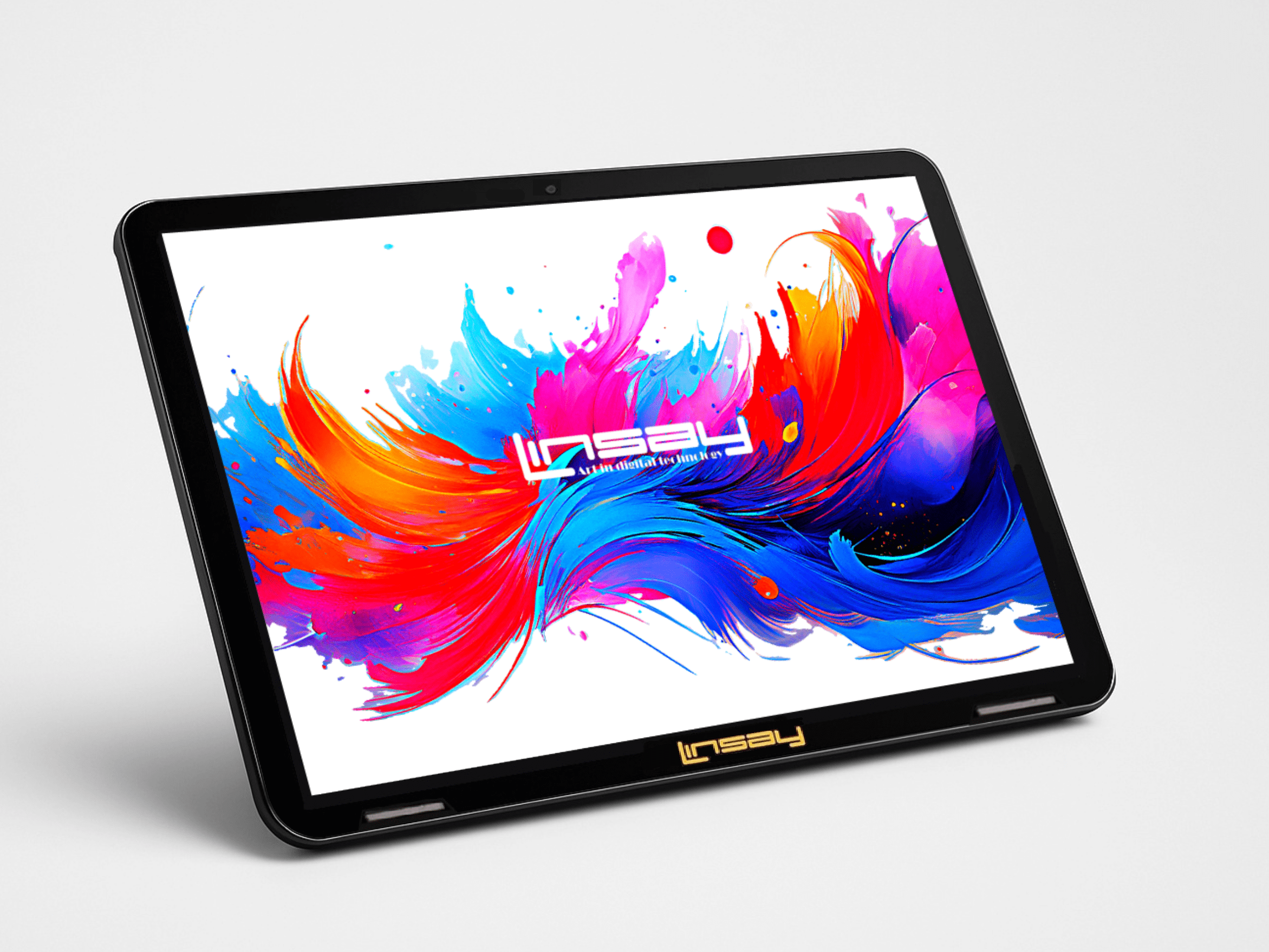 LINSAY 10.1" Octa Core 256GB Storage Android 15 Tablet with Black Keyboard