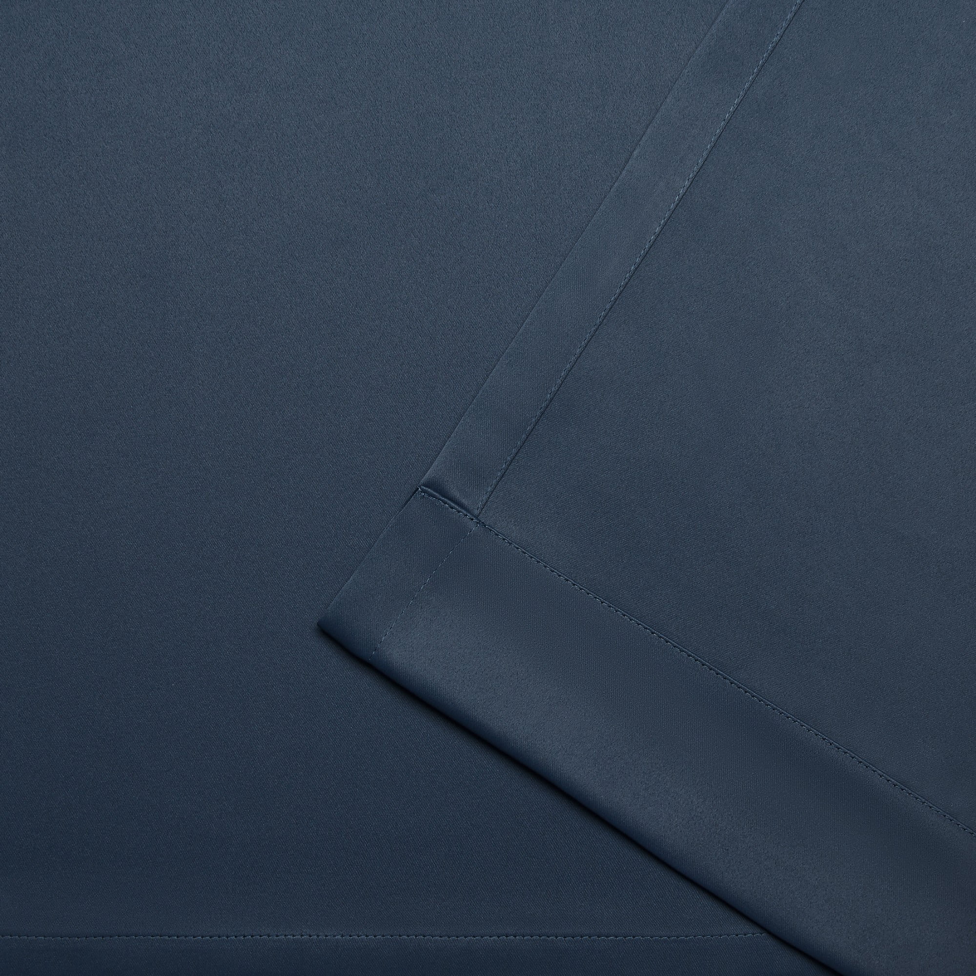 Exclusive Home Sateen Twill Woven Room Darkening Blackout Grommet Top Curtain Panel Pair, 52"x84", Vintage Indigo