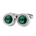 thumbnail image 6 of HOOUN 1Pair Shirt Suit Cuff Links Jewelry Rhinestone Crystal Classic Fashion Cufflinks-gold, 6 of 9