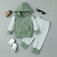 thumbnail image 2 of Edvintorg 6Months-4Years Newborn Boy Clothes Sets Infant Girls Striped Printing Long Sleeve Hooded Sweatshirt Tops + Pants Trousers Clothes Set Fall Outfits, 2 of 7