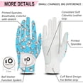 thumbnail image 2 of FINGER TEN Golf Gloves Women Left Right Hand Leather with Ball Marker Value Pack, Colored Glove for Ladies Right Left Handed Golfer All Weather Grip, 2 of 7