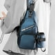 thumbnail image 5 of Mochila pequeña de viaje para exteriores a prueba de salpicaduras con bolsa de pecho con taza de agua y recargable por USB, 5 of 5