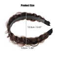 thumbnail image 4 of Diadema trenzada de cabello sintético Unique Bargains 1 pieza 1.89 pulgadas Marrón claro, 4 of 7