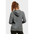 thumbnail image 4 of Sofra Womens Thin Cotton Pullover Hoodie Sweater, Charcoal Hoodie, Size: Medium, 4 of 4