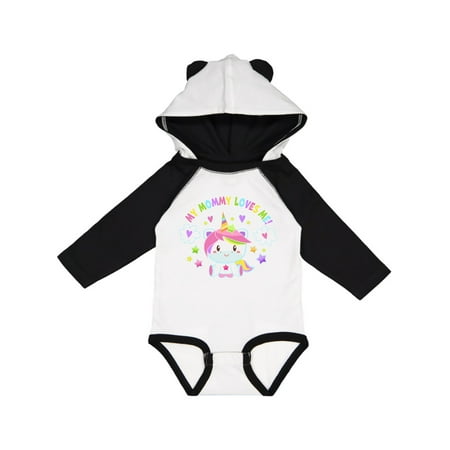 

Inktastic My Mommy Loves Me with Cute Rainbow Unicorn Gift Baby Boy or Baby Girl Long Sleeve Bodysuit