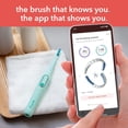thumbnail image 5 of hum by Colgate Smart Electric Toothbrush Kit, Rechargeable Sonic Toothbrush with Travel Case & Bonus Replacement Brush Head, Teal, 5 of 8