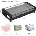 thumbnail image 2 of Zapatera Bajo Cama con Ruedas, organizador de zapatos bajo cama con Asas y Ventana Transparente, almacenamiento bajo cama de Gran Capacidad para Ropa y Edredones, Zapatera Organizador, 2 of 4