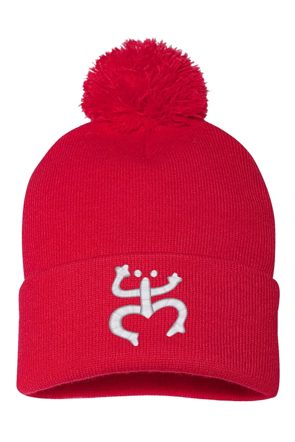 PP-BNE Embroidered Puerto Rico TAINO FROG-PP-EM-0027-Red