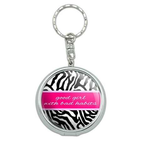 Good girl with Bad Habits - Zebra Print Portable Ashtray Keychain
