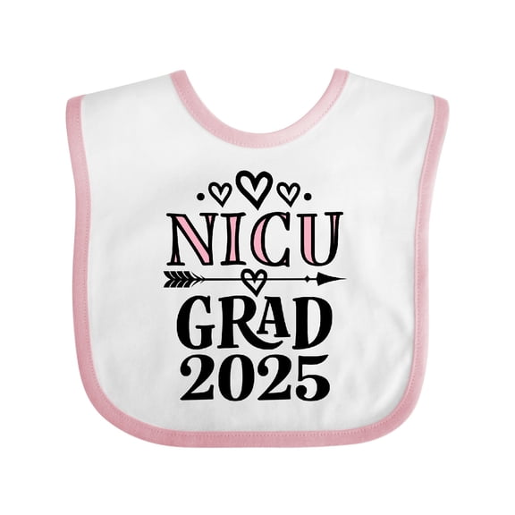 Inktastic Nicu Graduate 2025 Baby Girl Girls Baby Bib