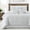 White, variant on Lanco 7 Piece White Comforter Set, Queen Size Jacquard Bedding Set, All Season Geometric&Leaves Bedding Set, Matching Pillows , Shams , Bed Skirt