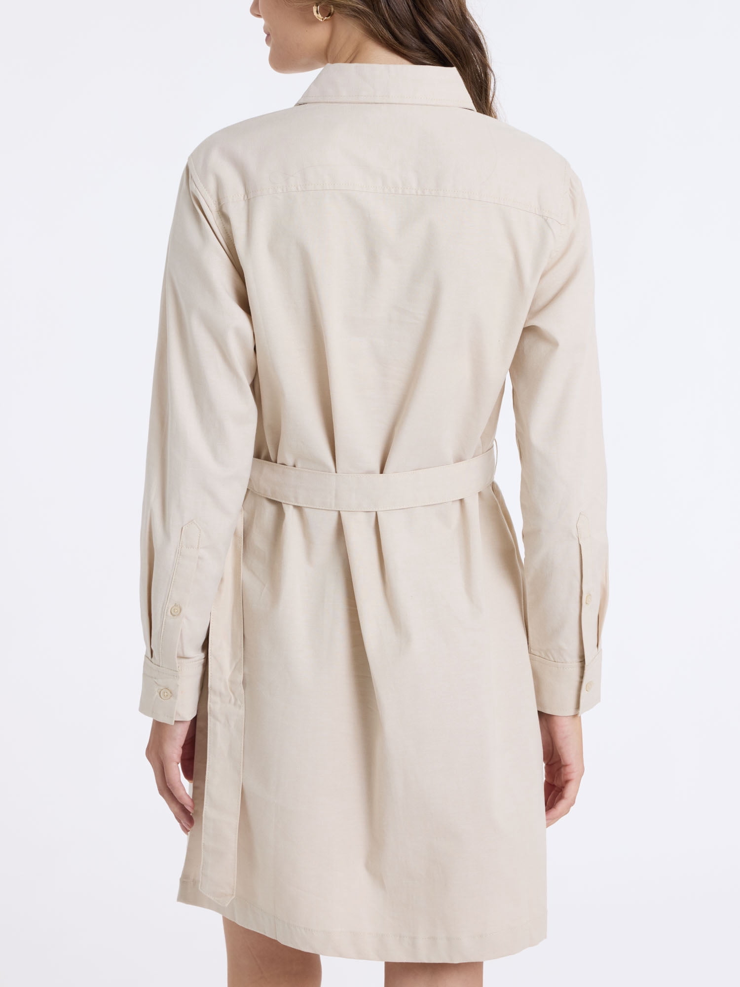 U.S. Polo Assn. Women's Belted Oxford Shirt Dress, Sizes XS-XL