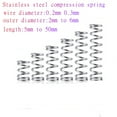 thumbnail image 1 of 20 Pcs/lot Ressort de Compression en Acier Inoxydable 0.2mm 0.3mm Micro Petit OD 2mm/3mm/4mm/5mm/6mm Longueur 5mm à 50mm, 1 of 10