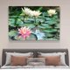 thumbnail image 1 of Póster de lienzo con 4 flores de loto floreciendo en el agua, decoración de dormitorio, paisaje deportivo, decoración de oficina, regalo, estilo marco, 12 x 18 pulgadas (30 x 45 cm), 1 of 8
