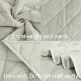 thumbnail image 2 of Ultra Soft Microfiber Toddler Comforter - Down Alternative Lightweight Crib Quilted Blanket, 39" x 47", Light Gray, Ntbay, 2 of 5