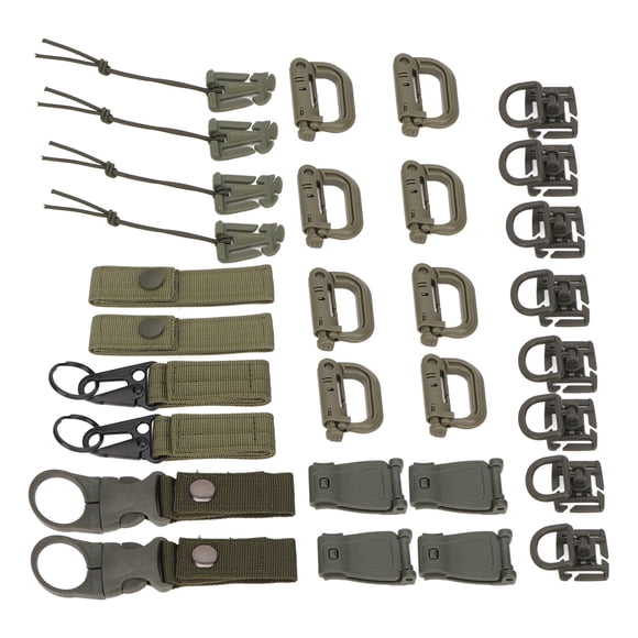 Kit de accesorios Molle, 30 piezas de accesorios Molle, mosquetones de nailon, accesorios Molle que mejoran su experiencia