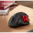 thumbnail image 1 of 2.4G Black Wireless Ergonomic Trackball Mouse, Bluetooth Rollerball Mouse,3 Adjustable DPI, Compatible with PC, Laptop, 1 of 5