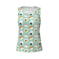 thumbnail image 4 of Qekee Kawaii Sushi print Womens Workout Tank Tops Scoop Neck Loose Sleeveless Tops Athletic Gym Shirts, 4 of 9