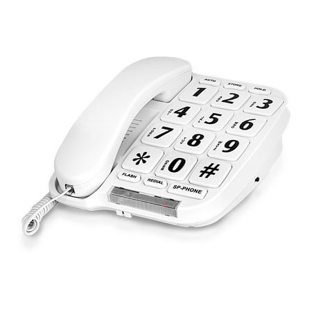 Big Button Phone for wall or desk with Speaker and (Best Big Button Phone For Elderly)