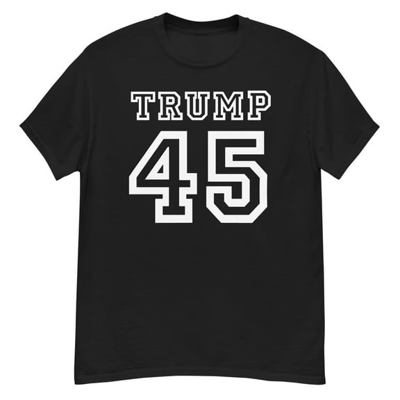 President Donald Trump 45 Shirt Faux Jersey 45th US America Unisex classic tee (Black, S)