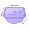 thumbnail image 3 of Silicone Food Storage Container, Foldable Dispensing Box With Exhaust Valve Sealing, for Microwave and Refrigerator, Purple, 3 of 6
