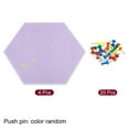thumbnail image 3 of Uxcell Self Adhesive Hexagon Moon Wall Pin Felt Bulletin Board Tiles, Purple 4 Pack, 3 of 5