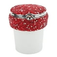 thumbnail image 2 of Auto  Holder, LED Light Indicator -Studded Smokeless Universal Bling Bling Car Ashtray  For Vehicle Black,White,Red, 2 of 8