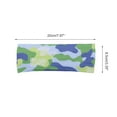 thumbnail image 4 of Unique Bargains 1 Pc Camouflage Print Headband for Yoga Blue Green White, 4 of 6