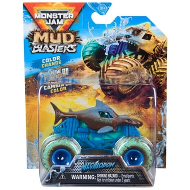 Monster Jam Mud Blasters Megalodon Color Change Monster Jam Truck 1:64 Die Cast Vehicle