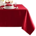 thumbnail image 2 of Elrene Home Fashions Continental Solid Texture Water and Stain Resistant Tablecloth, Red, 60" x 144" Rectangle, 2 of 4