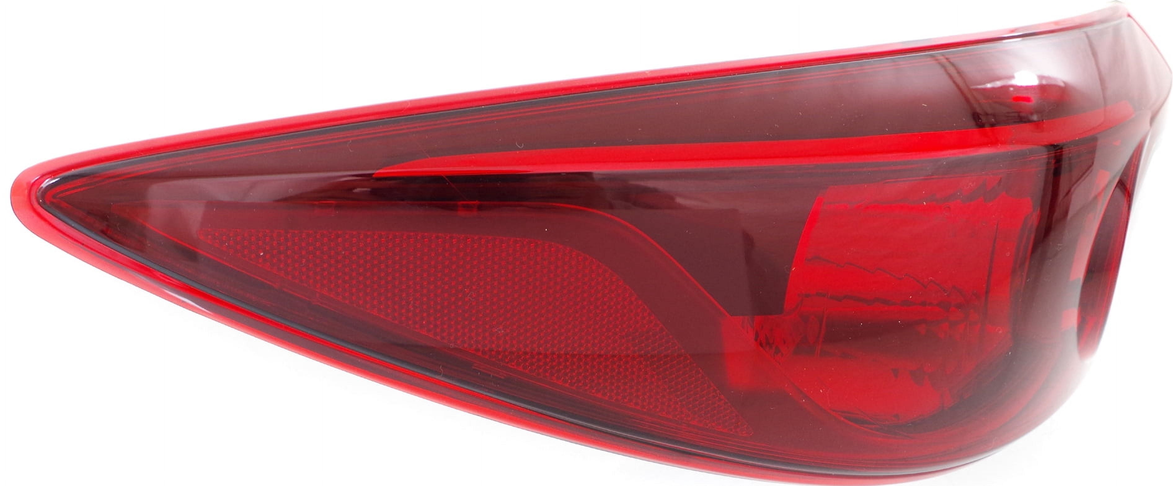 Tail Light Compatible With 2014-2018 Mazda 3 Left Driver Side, Outer With bulb(s)