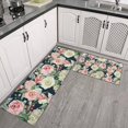 thumbnail image 2 of Pioneer Flower Floral Print Pattern Kitchen Rugs Sets Of 2,Anti Fatigue Kitchen Mat Rugs Non Slip Washable,Decorative Kitchen Floor Mats for Kitchen,Sink,Laundry,17"x30"+17"x47", 2 of 7