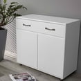 thumbnail image 2 of MAYEERTY Two Door Side Table White, 2 of 6