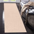 thumbnail image 2 of Home Queen Solid Beige Color Custom Size Runner Area Rugs Off White - 3' x 16', 2 of 2