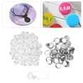 thumbnail image 1 of 100 Sets Button Supplies,Round Badge Blank Button Pins Includes Plastic Button Metal CoverClear Film and Blank Pape, 1 of 7