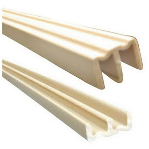 Knape & Vogt KV2413 48 0.25" x 48", Biege Plastic Barn Door Hardware Kit