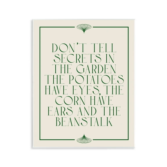 Stupell Industries Funny Gardener Secrets Novelty & Humor Painting Unframed Art Print Wall Art, 11 x 14