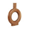 thumbnail image 6 of Mango Wood Decorative Vase - Handcrafted Round Hollow Design - Modern Minimalist Home Decor - Rustic Brown Finish - Ideal for Living Room, Bedroom, Office & More - 18" Brown, 6 of 11