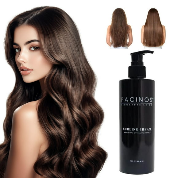 Pacinos Signature Line Curling Cream - Shiny and Bouncy Curls, Pacinos Hair Products for Men, Hair Mousse for Curls, Lightweight Hold, Frizz Control, and Enhanced Definition for Radiant Curls, 300ml