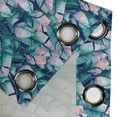 thumbnail image 4 of Ambesonne Tropical Grommet Curtain, Colorful Art Banana Leaves, 50"x72", Teal Pale Pink and Navy Blue, 4 of 5