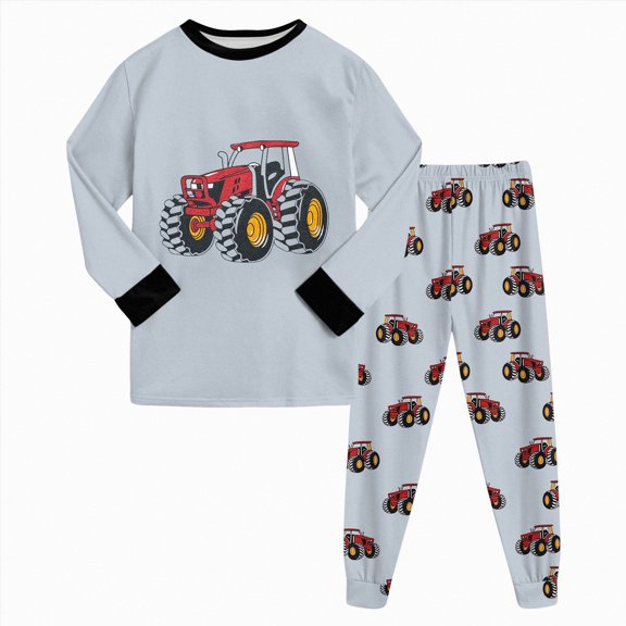 Xudanell Kids & Toddler Boys Pajamas 2 Piece Pjs Set 100% Cotton Sleepwear Black,Size 7-8 Years