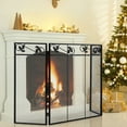 thumbnail image 4 of Gymax 3-Panel Fireplace Screen Decor Cover Baby Child Pets Safty Folded Fire Doors, 4 of 10