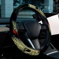 thumbnail image 6 of Crocodile 14.5 Inch Printing PVC Leather Steering Wheel Covers Car Wheel Covers Auto Accessories, 6 of 6