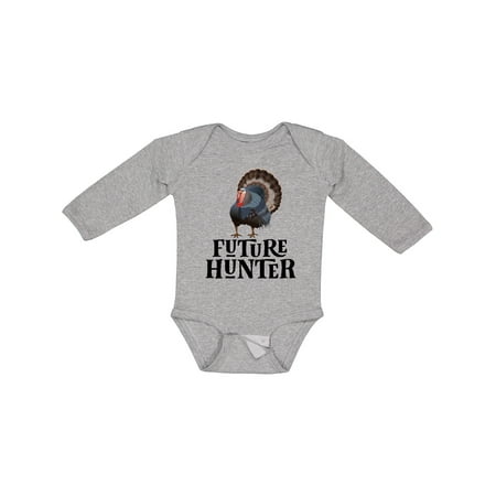 

Inktastic Turkey Hunting Future Hunter Gift Baby Boy Long Sleeve Bodysuit
