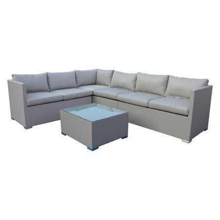 Pangea Home Essex 5 Piece Sectional Patio Conversation Set