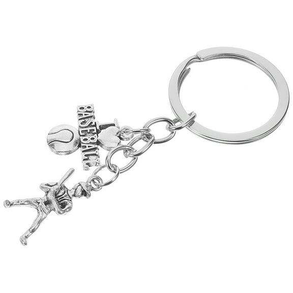 OUNONA Delicate Keychain Exquisite Baseball Keychain Decorative Softball Keychain