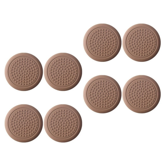 RUNROTOO Anti-slip Chair Leg Mat in Brown 8Pcs