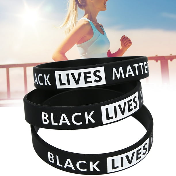 Fosa Inspirational Silicone Wristbands Black Lives Matter